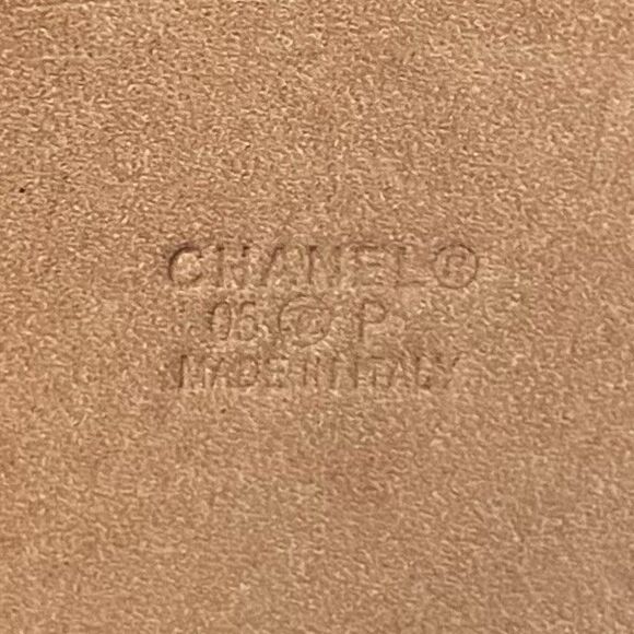 Chanel Authentic VTG 05 Womens Gold Wide Belt CC Logo Embellished Buckle Leather - Picture 4 of 16